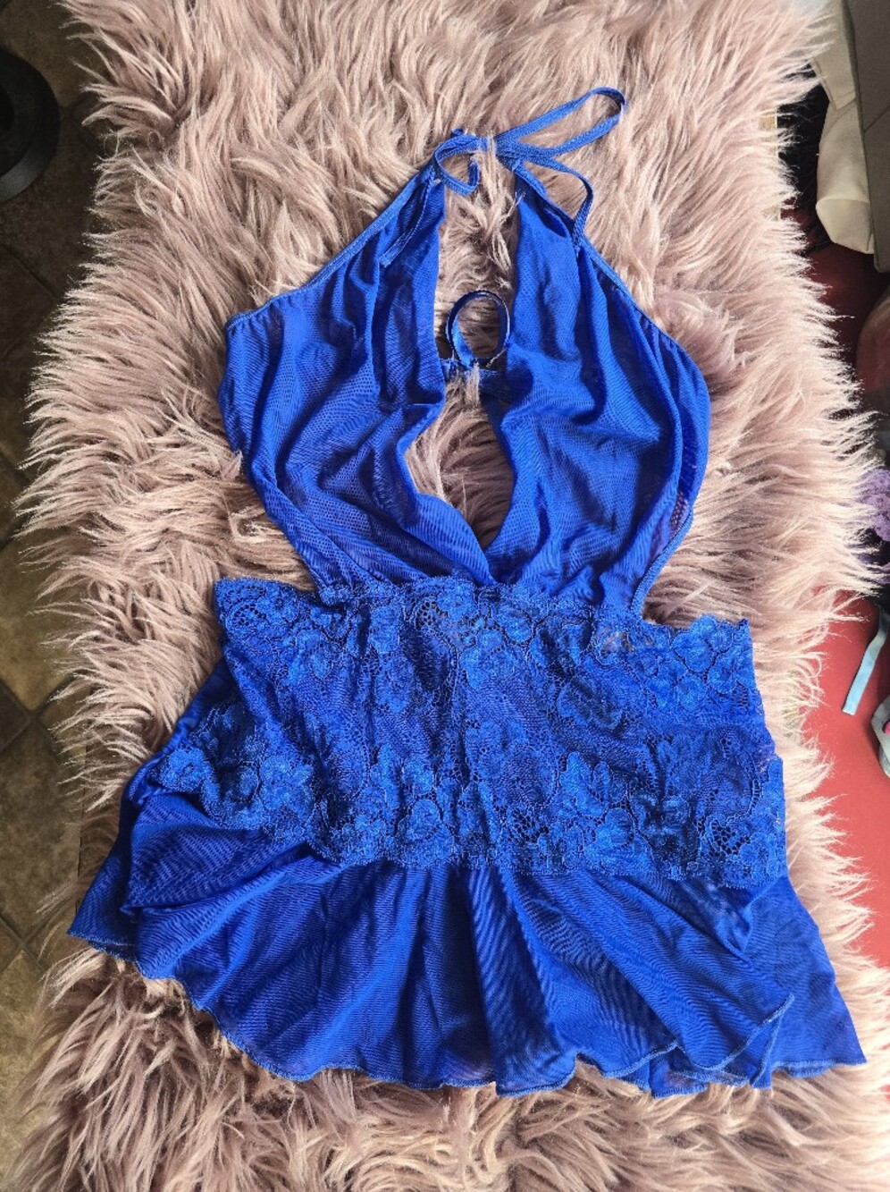 The Escante Collection Royal Blue Lace Elegant Mini